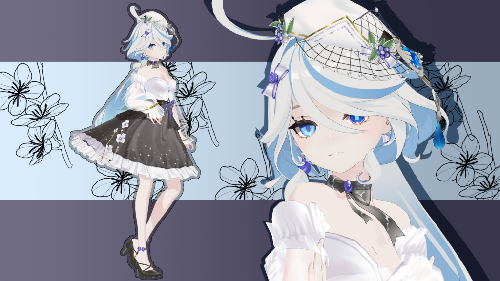 【Blender】小礼帽 芙宁娜